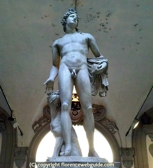 Sculpture of Orpheus - god whose music could tame wild beasts - by Baccio Bandinelli