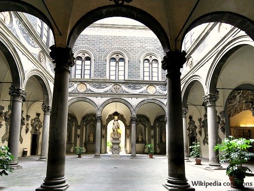 Courtyard of Medici Palace designed by Michelozzo