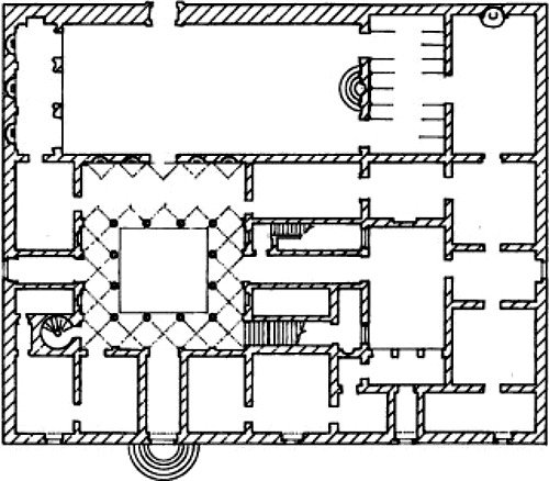 Plan of building as it is today