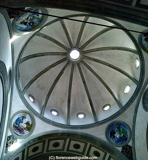 The dome of the Pazzi chapel in Santa Croce