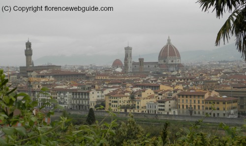 Skyline of Florence from the rose garden