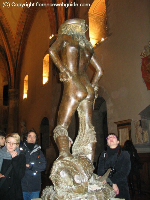 Statue of David by Donatello back view