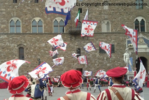 Sbandieratori degli Uffizi, the city's flag throwing team