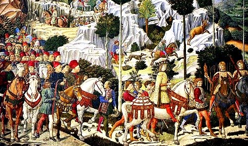 Procession of the Magi by Benozzo Gozzoli in the Cappella dei Magi