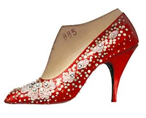 Quirky Florence Museums - the Ferragamo Museum - red satin pump