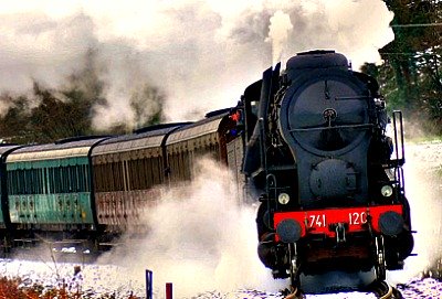 Steam locomotive that runs from Florence's main station to the woodsy hills and back