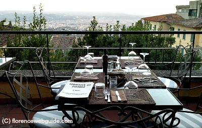 Terrace with view of Florence from Fiesole at Terrazza45