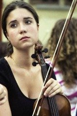 a young musician at the festival